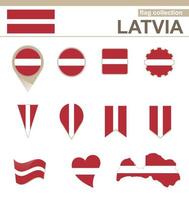 Latvia Flag Collection vector