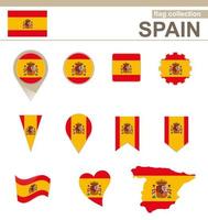 colección bandera españa vector