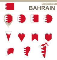 Bahrain Flag Collection vector