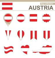 colección de banderas de austria vector