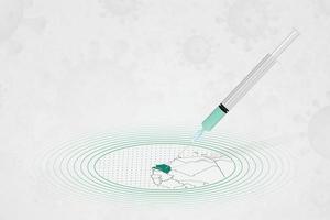 Senegal vaccination concept, vaccine injection in map of Senegal. Vaccine and vaccination against coronavirus, COVID-19. vector