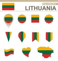 colección de banderas de lituania vector