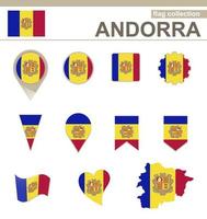 colección de banderas de andorra vector