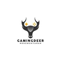 logotipo de ciervo jugador vector