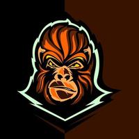 gorilla head logo concept vector