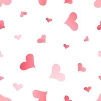 Pattern with gradient hearts vector