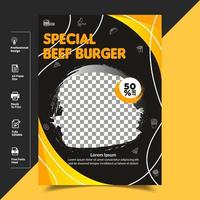 Fast Food Flyer Vector Template Free
