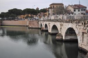 Roman bridge in Rimini photo