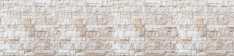 Panoramic Wide angle brown white beige travertine wall brick wall art concrete or stone texture background