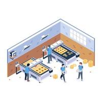 A well-designed isometric illustration of cutter machinery vector