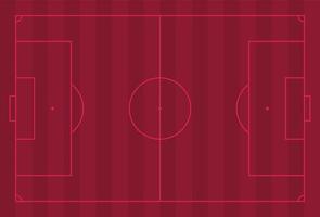 fondo de campo de hierba rojo burdeos. fútbol vectorial - campo de fútbol vacío. ilustración vectorial de stock vector