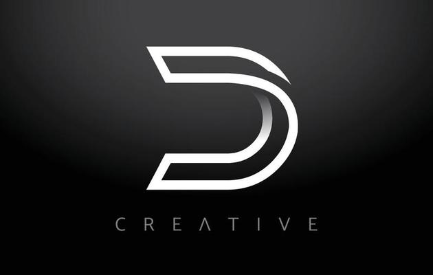 D Logo Letter Icon monogram. d Letter Design with White Line monogram and minimalist Modern Creative Look