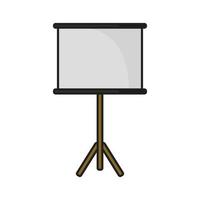 White board presentation flat design illustration vector. vector