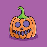 Illustration of cute halloween pumpkin. vector