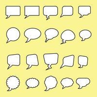 Speech bubble vector set.