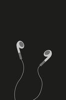 Vector illustration of earphones on background