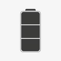 Minimalistic black vector icon of the full battery