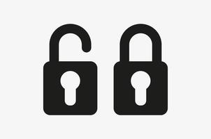 Vector icon of a lock on light background