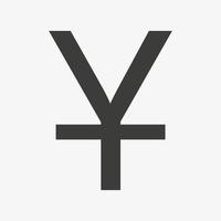 Yuan icon. Chinese currency symbol. Vector illustration