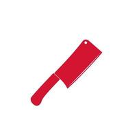 butcher cleaver icon isolated on white vector