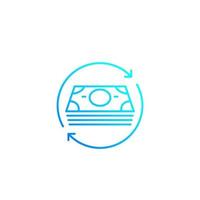 cash flow vector line icon