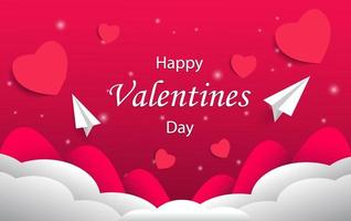 Happy valentines day banner vector