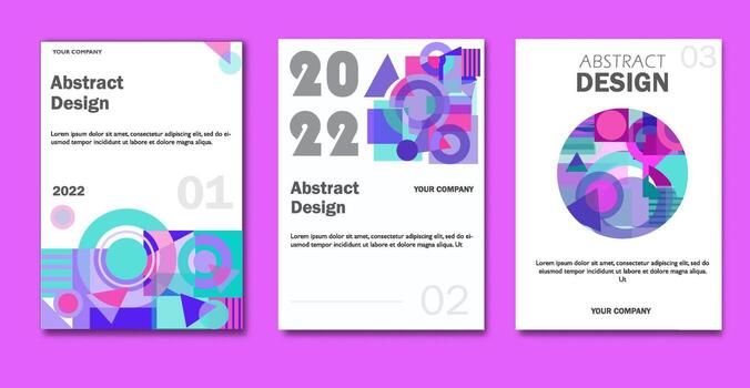 Collection of abstract geometric shape vector