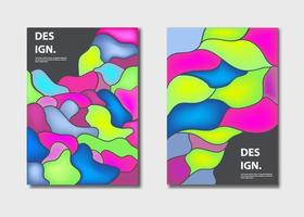 Set of abstract shape handrawn colorful vector