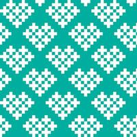 seamless background with colored hearts pattern vector