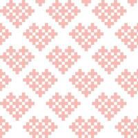seamless background with colored hearts pattern vector