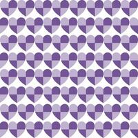 patrón de corazón de fondo transparente púrpura vector