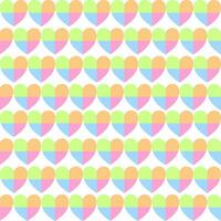 Heart Pattern Seamless Background Multiple Colors vector