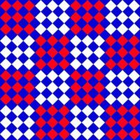 Seamless background with oblique square pattern blue red white vector