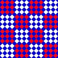 Seamless background with oblique square pattern blue red white vector