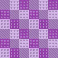 Purple Oblique Line Star Pattern Heart Pattern Square Background vector