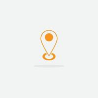 pin point icon. location symbol isolated on white background. vector illustration