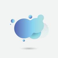 Flat geometric liquid form with gradient color vector