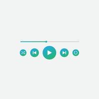 icon media player button with gradient color vector