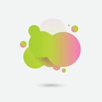 Flat geometric liquid form with gradient color vector