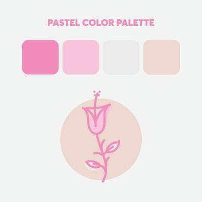 The most popular pastel color palette, perfect for design templates, backgrounds, textures