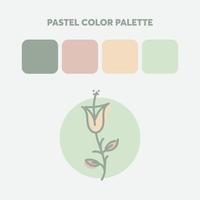 The most popular pastel color palette, perfect for design templates, backgrounds, textures vector
