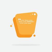 Quote box frame with orange color. Quote box icon. Texting quote boxes. Blank template quote text info design boxes quotation bubble blog quotes symbols. Creative vector banner illustration.