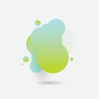 Flat geometric liquid form with gradient color vector