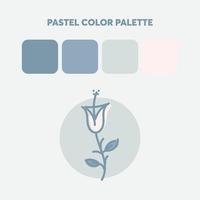 The most popular pastel color palette, perfect for design templates, backgrounds, textures vector