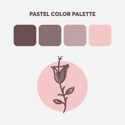 The most popular pastel color palette, perfect for design templates, backgrounds, textures