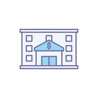 financial institution bank icon vector