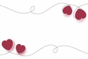 Paper art style valentines day background with heart illustration vector