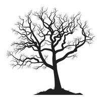 Scary dead tree silhouette image vector