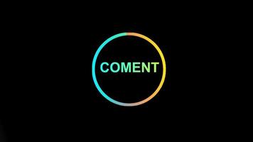 Like, coment and share text animation for endscreen