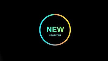 animation of new collection text animation black screen video